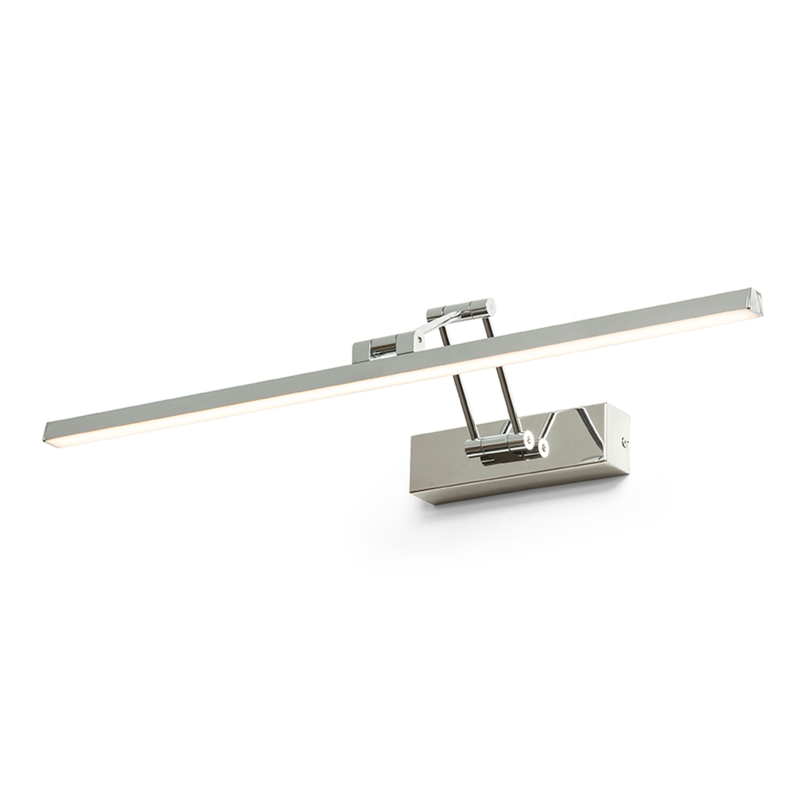 Aplica de perete LED liniara din plastic cu brat dublu reglabil, FRIDA 60 crom 230V 12W 3000K