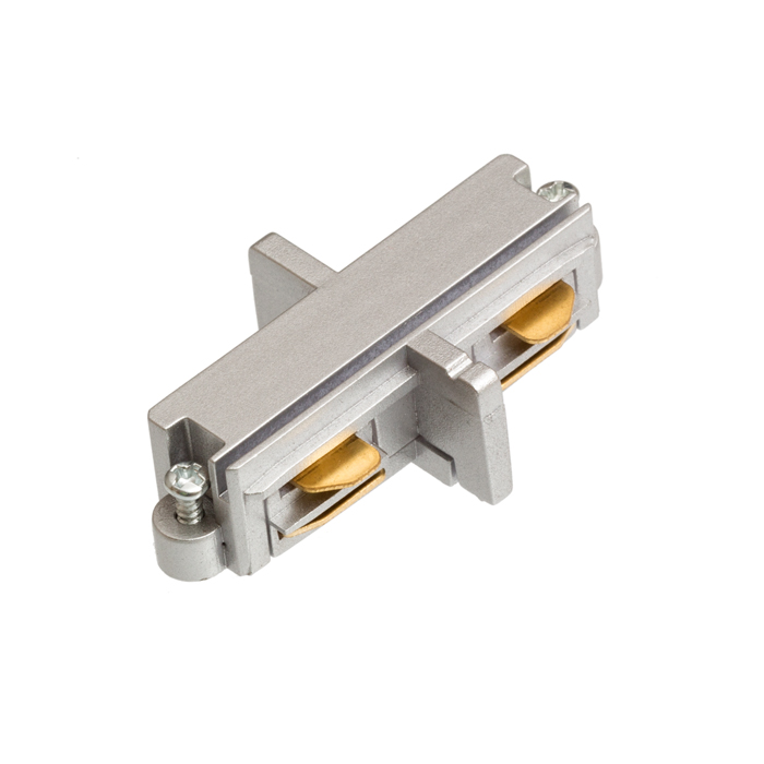 Articulație conductivă pentru șină cu un singur circuit, 1F conector direct gri argintiu 230V