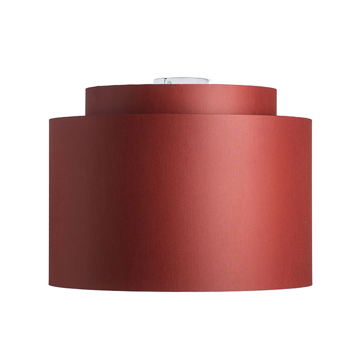 Bază circulară de tavan pentru abajururi textile cu prindere pe filet E27, SOLO R băza de crom 230V LED 15W
