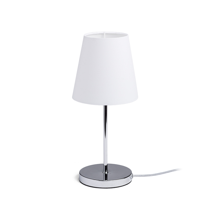 Bază de masă din metal lucios și mat pentru abajur cu prindere E27, NYC bază crom 230V LED 15W