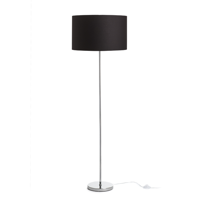 Bază de podea cu finisaj cromat pentru nuanțe cu montaj E27, NYC bază crom 230V LED 15W