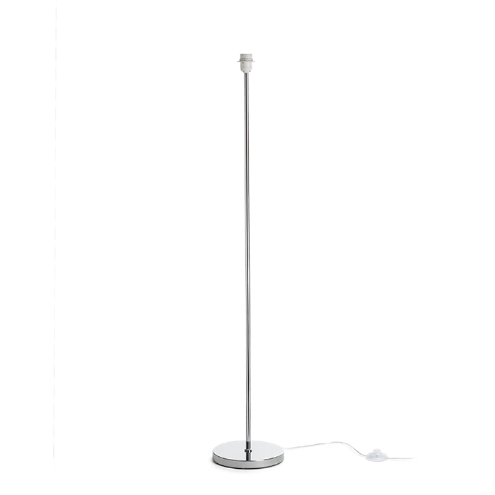 Bază de podea cu finisaj cromat pentru nuanțe cu montaj E27, NYC bază crom 230V LED 15W