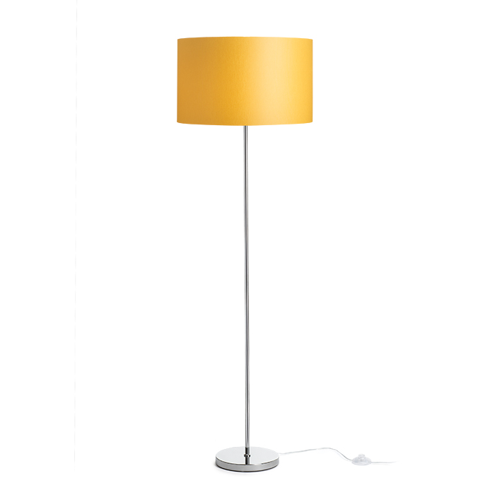 Bază de podea cu finisaj cromat pentru nuanțe cu montaj E27, NYC bază crom 230V LED 15W