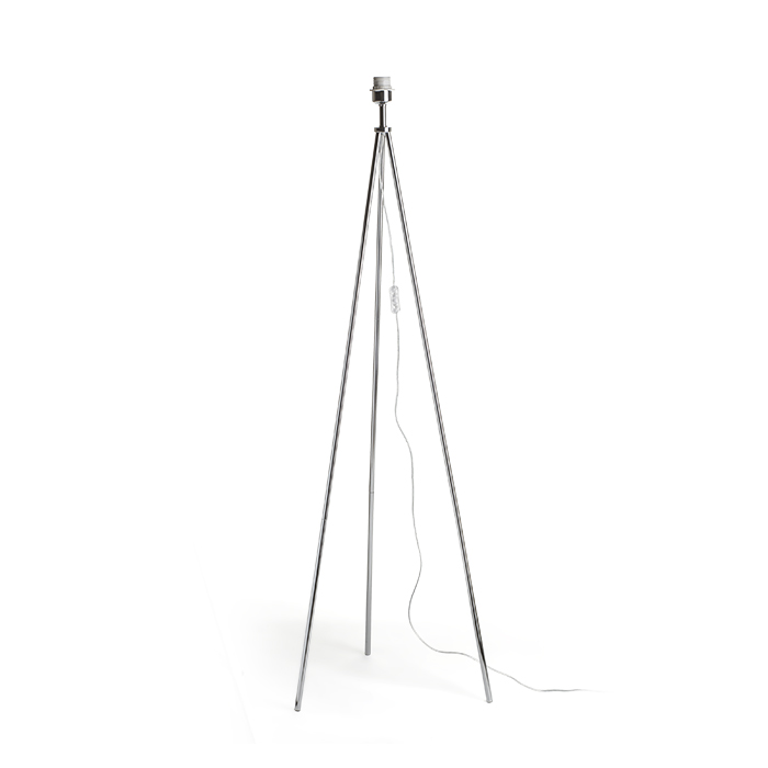 Bază de podea metalic pentru abajururi cu prindere E27, NYC TRIPOD bază crom 230V LED 15W