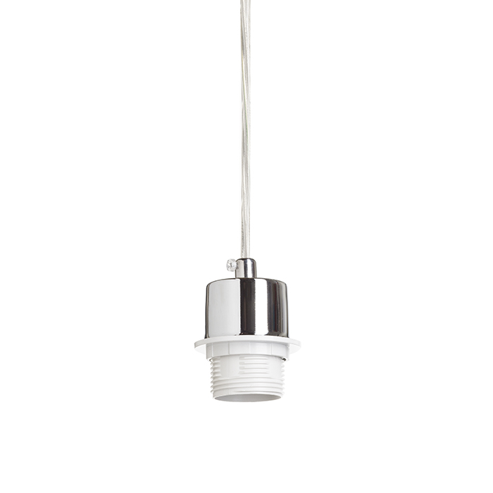 Bază liniară de tavan cu lungime de 80 cm pentru suspendare a trei abajururi în finisaj lucios și, MORE 80 pe suspendată nichel mat 230V LED E27 3x15W