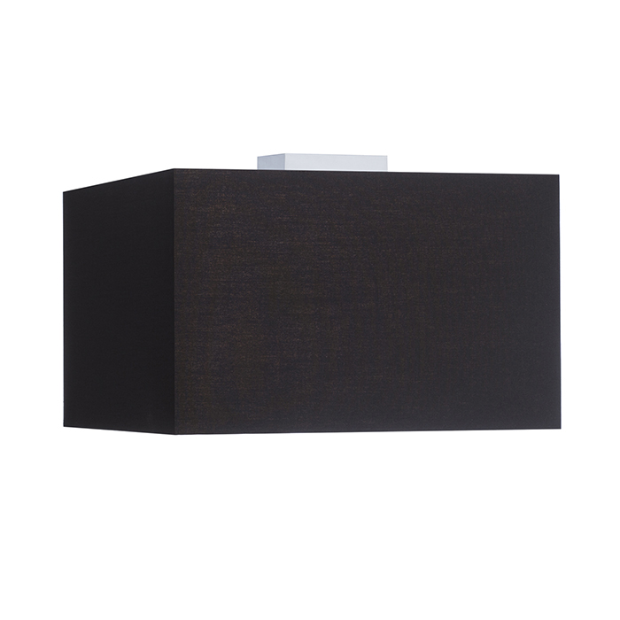 Bază pătrată de tavan pentru abajururi textile cu prindere pe filet E27, SOLO SQ băza de crom 230V LED 15W