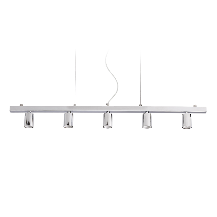 Bazele de suspendare pentru abajururi textile longitudinale CASUAL 120 și LOPE 120 RALLONG V, bază, suspendată, crom, 230V, LED, E27, 5x15W