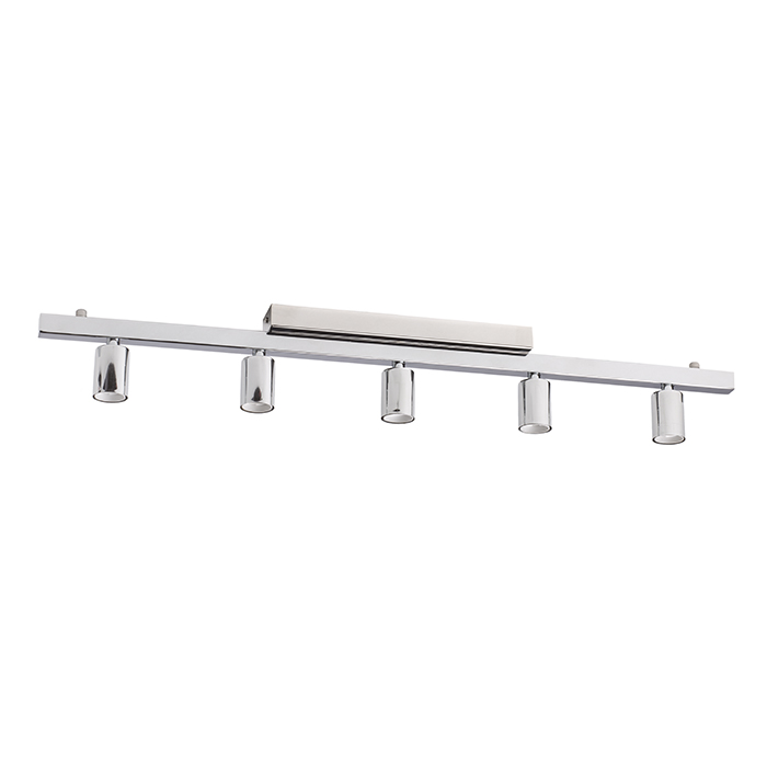 Bazele de tavan pentru abajururi textile longitudinale CASUAL 120 și LOPE 120, RALLONG V cu bază pe crom 230V LED E27 5x15W