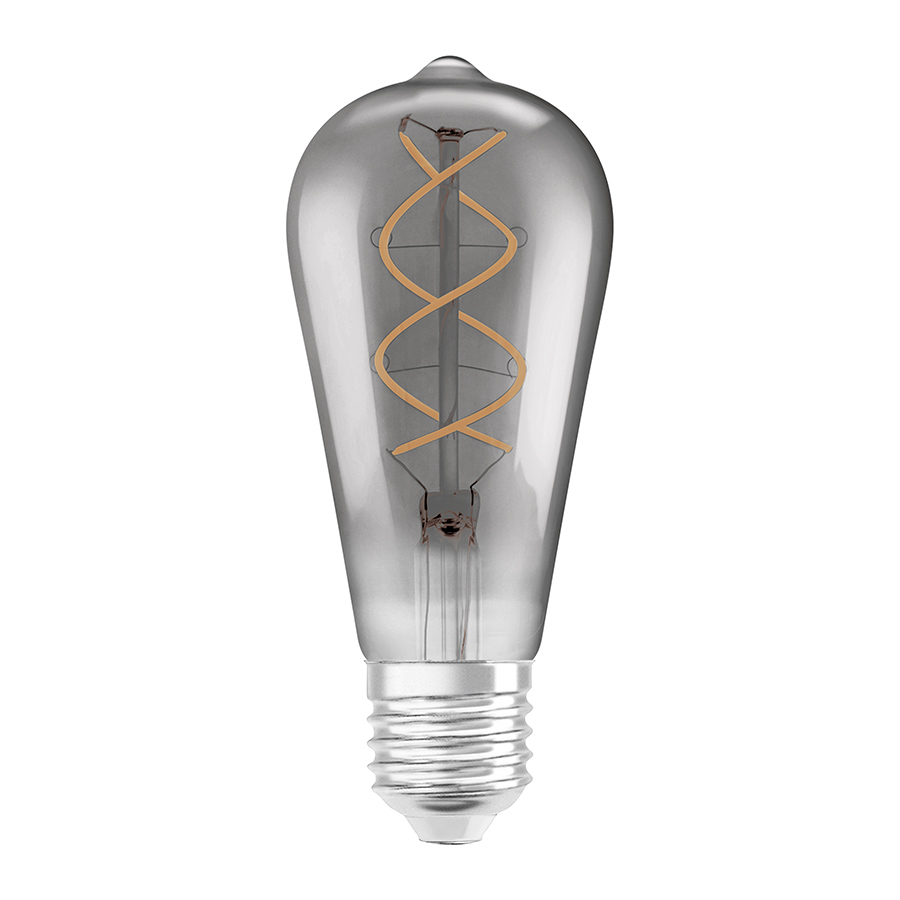 Bec LED E27, OSRAM Vintage Edison SPIRAL afumată 230V EQ15 1800K