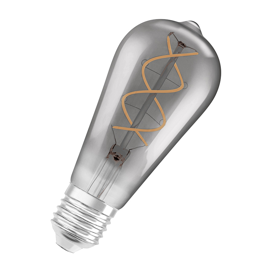 Bec LED E27, OSRAM Vintage Edison SPIRAL afumată 230V EQ15 1800K