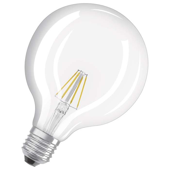 Bec LED Glob E27, OSRAM Retrofit Globe 125 clar 230V EQ40 2700K