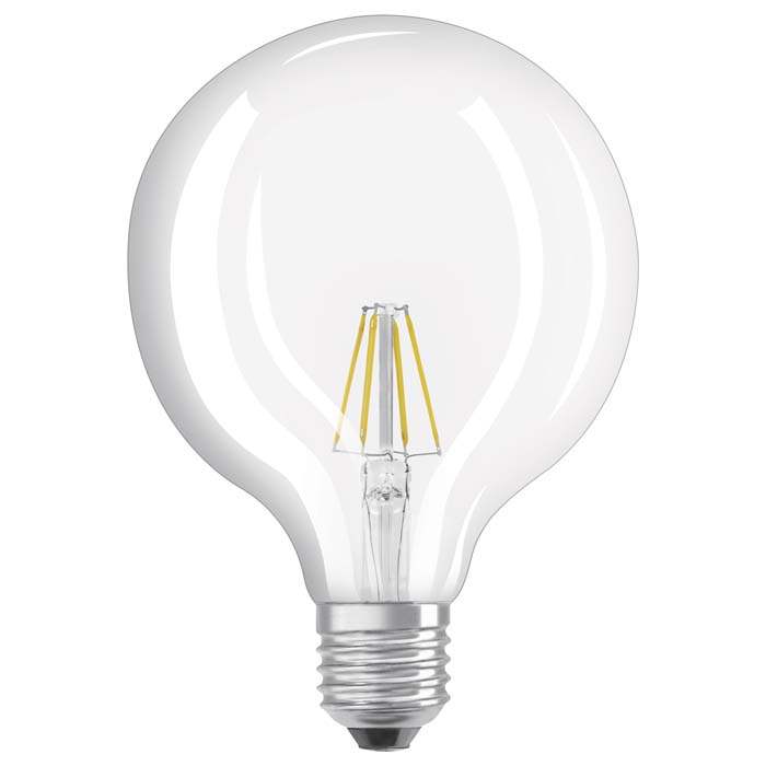 Bec LED Glob E27, OSRAM Retrofit Globe 125 clar 230V EQ60 2700K