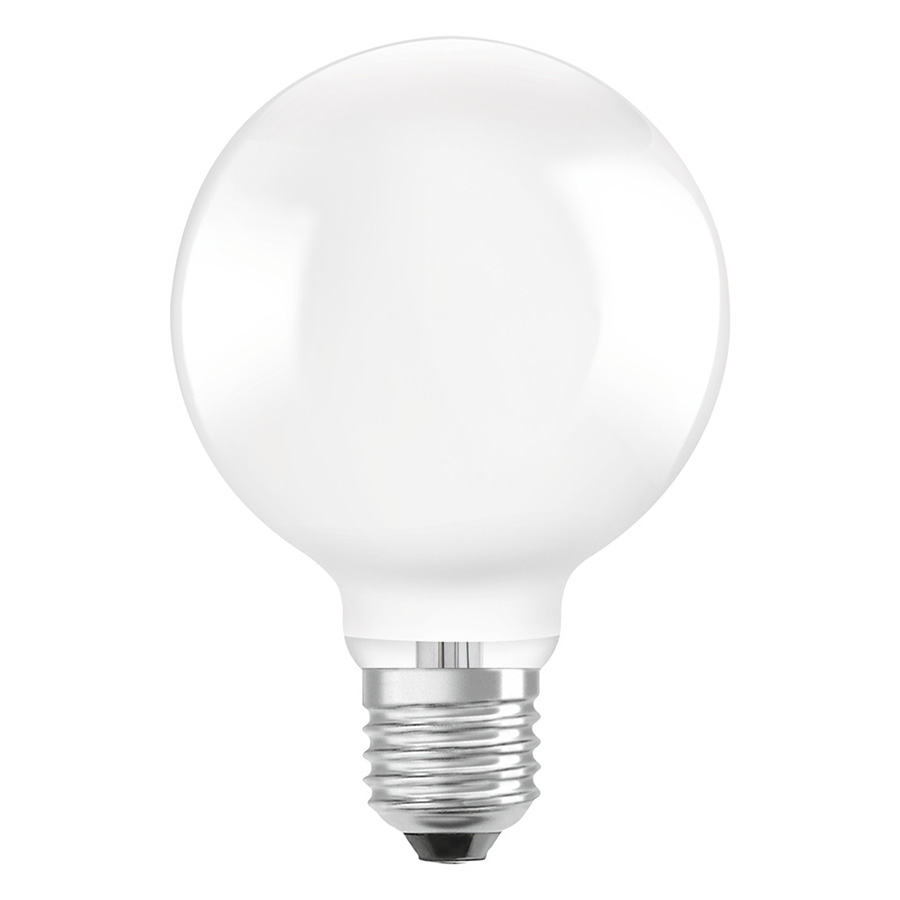 Eficienta energetica foarte mare, avand in acelasi timp o putere de lumina ridicata, OSRAM ULTRA ECONOMY 210lm/W Globe 95 mat 230V E27 LED EQ60 3000K