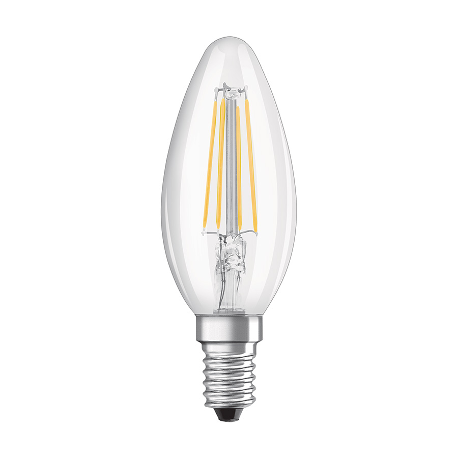 Bec LED lumânare cu soclu E14, OSRAM Retrofit clar 230V EQ40 4000K
