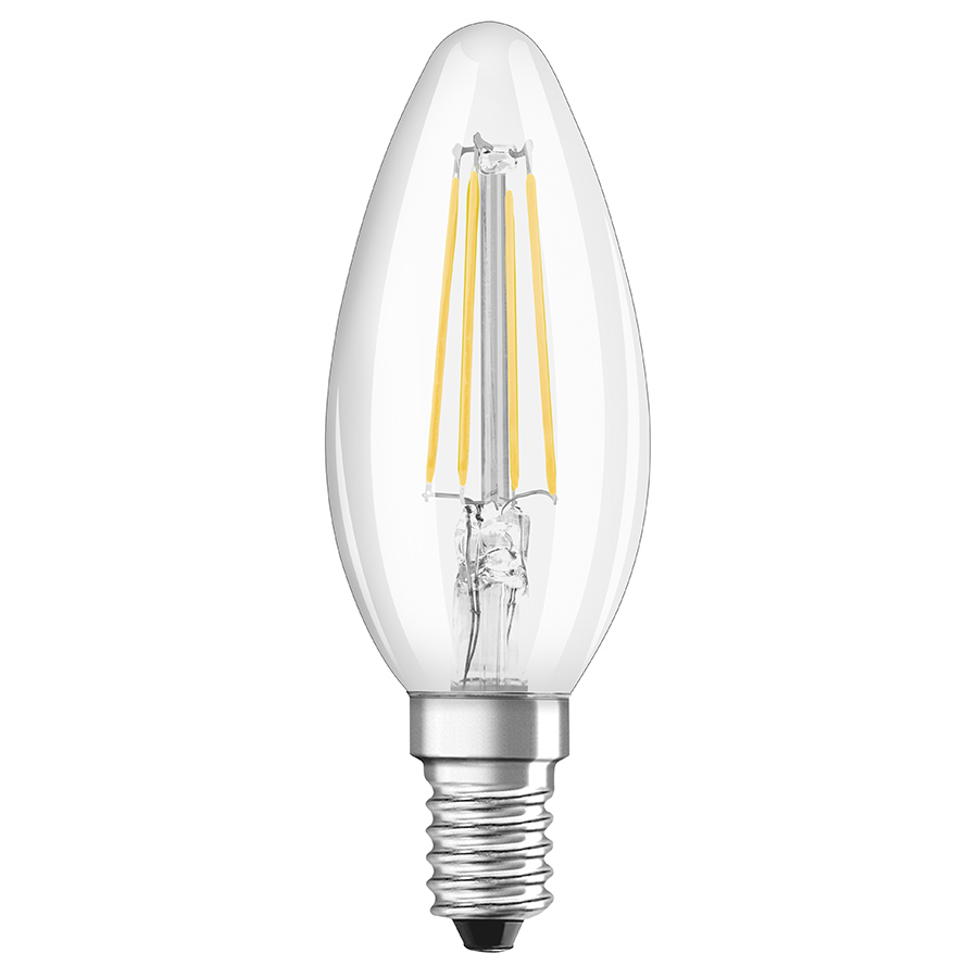 Bec LED lumânare cu soclu E14, OSRAM Retrofit clar 230V EQ60 2700K