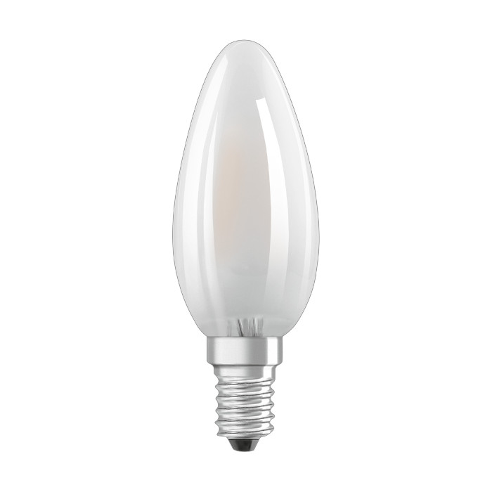 Bec LED lumânare cu soclu E14, OSRAM Retrofit DIMM mat 230V EQ40 2700K
