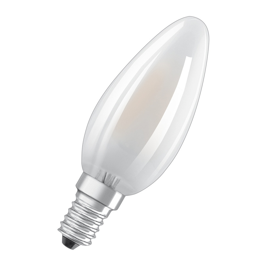 Bec LED lumânare cu soclu E14, OSRAM Retrofit mat 230V EQ25 2700K