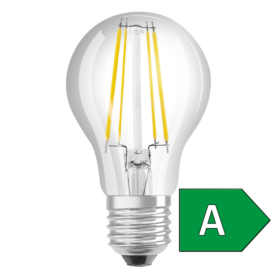 Eficienta energetica foarte mare, avand in acelasi timp o putere de lumina ridicata, OSRAM ULTRA ECONOMY 210lm/W Classic A clar 230V E27 LED EQ60 3000K