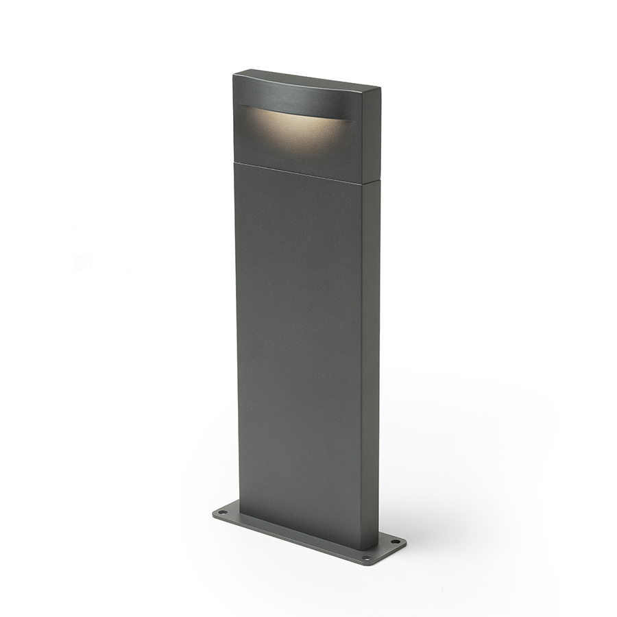 Bolard de exterior din aluminiu cu LED incorporat, pentru iluminarea diagonala in jos a căilor si a, BOBO RC standuri antracit 230V 8W IP65 3000K
