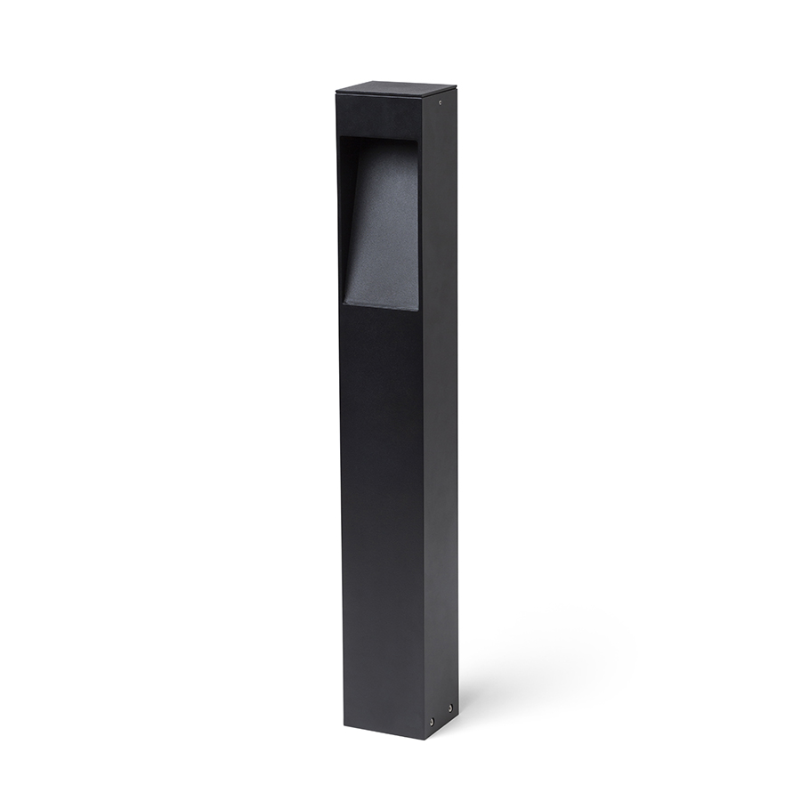 Bolard LED de exterior din aliminiu lăcuit cu lumina directionată in jos, TORIN 60 de podea gri deschis 230V 7W 120° IP65 3000K