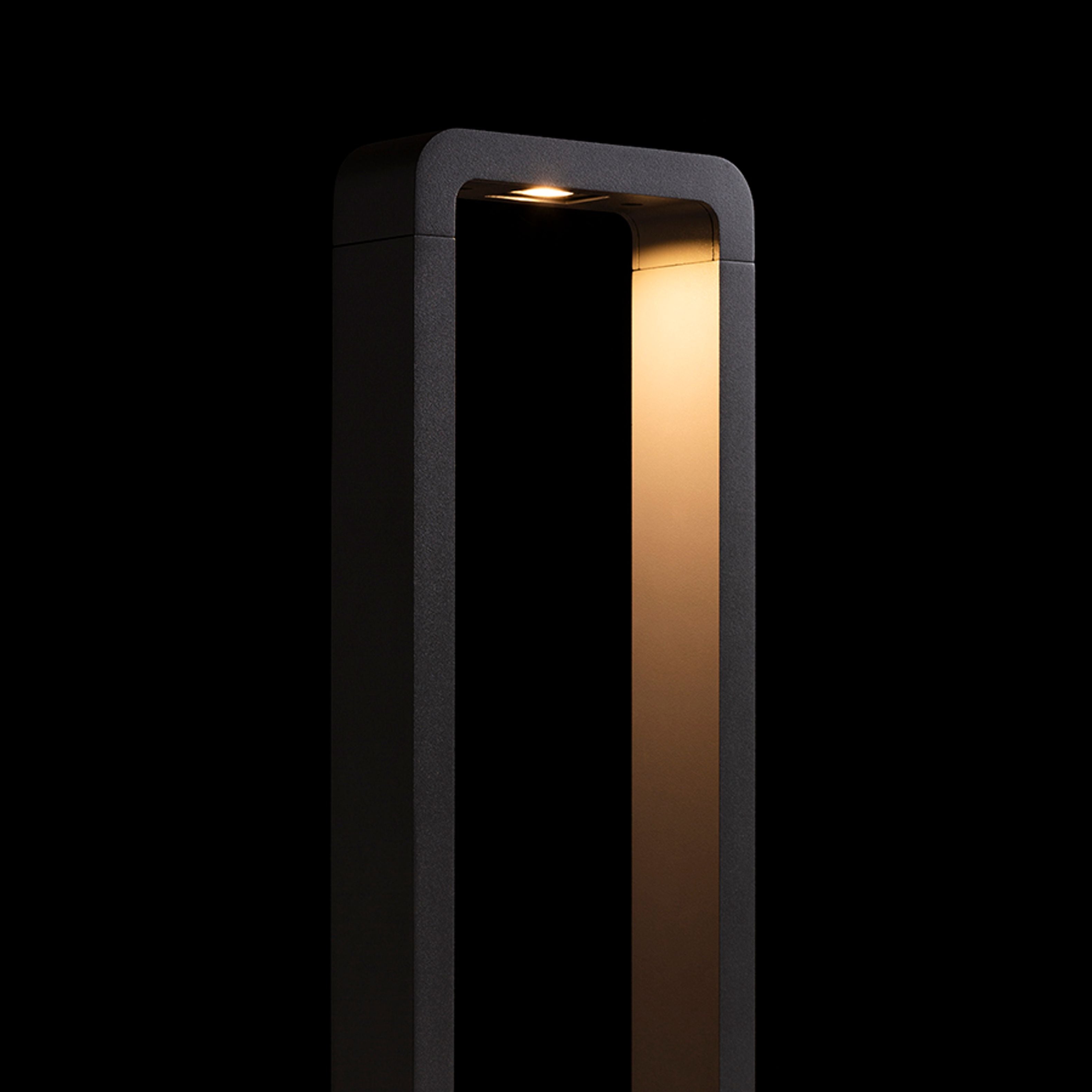 Bolard elegant cu LED cu iluminare in jos pentru uz exterior, potrivit pentru iluminarea aleilor si, BONN 65 de podea negru-gri 230V 7W 120° IP65 3000K