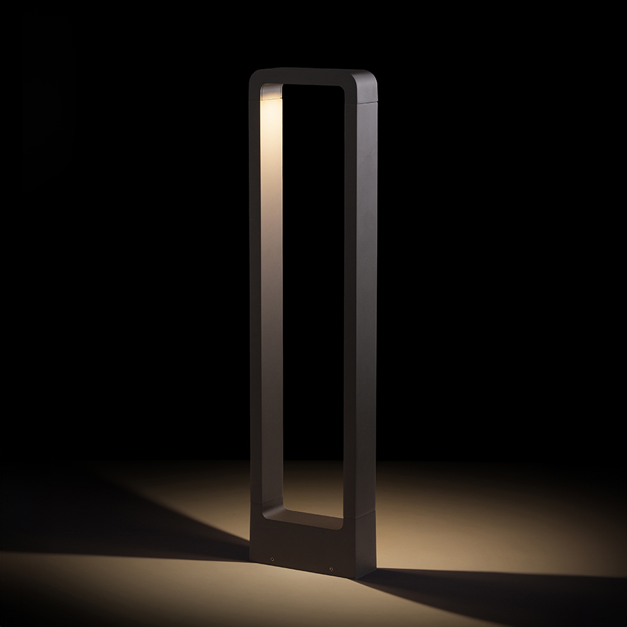 Bolard elegant cu LED cu iluminare in jos pentru uz exterior, potrivit pentru iluminarea aleilor si, BONN 65 de podea negru-gri 230V 7W 120° IP65 3000K