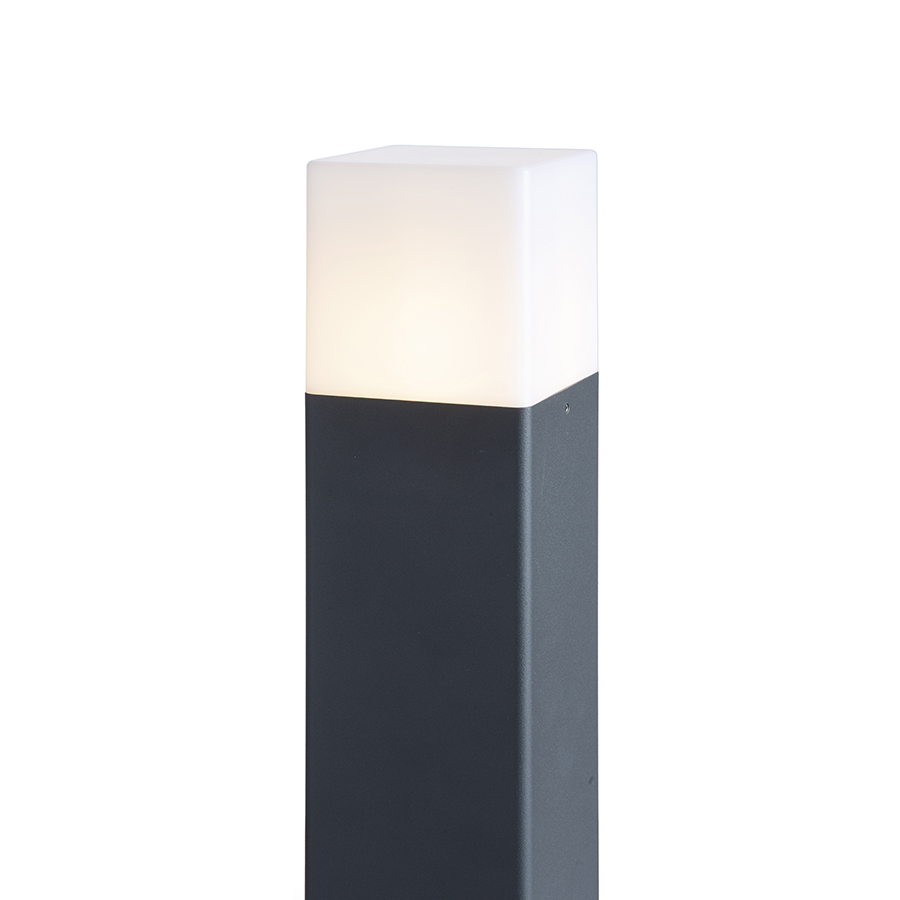 Boră de exterior cu o nuanță de culoare opal și soclu E27 pentru surse de lumină LED, CLYDE 60 standuri antracit 230V 11W IP44