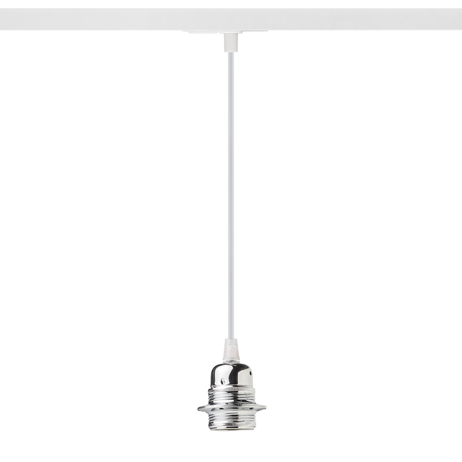 Cablu textil în diferite combinații de culori cu mufă metalică E27 și un adaptor pentru piese cu, ELISA șină cu 1-circuit AA1+CA+DCR 230V LED 15W