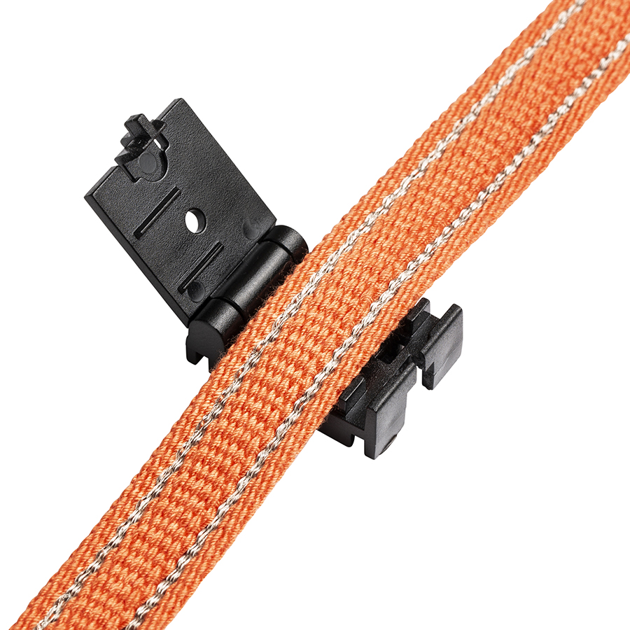 Clema conductiva pentru montarea luminilor pe banda textila WAVE 24V, WAVE clip conductiv negru 24=
