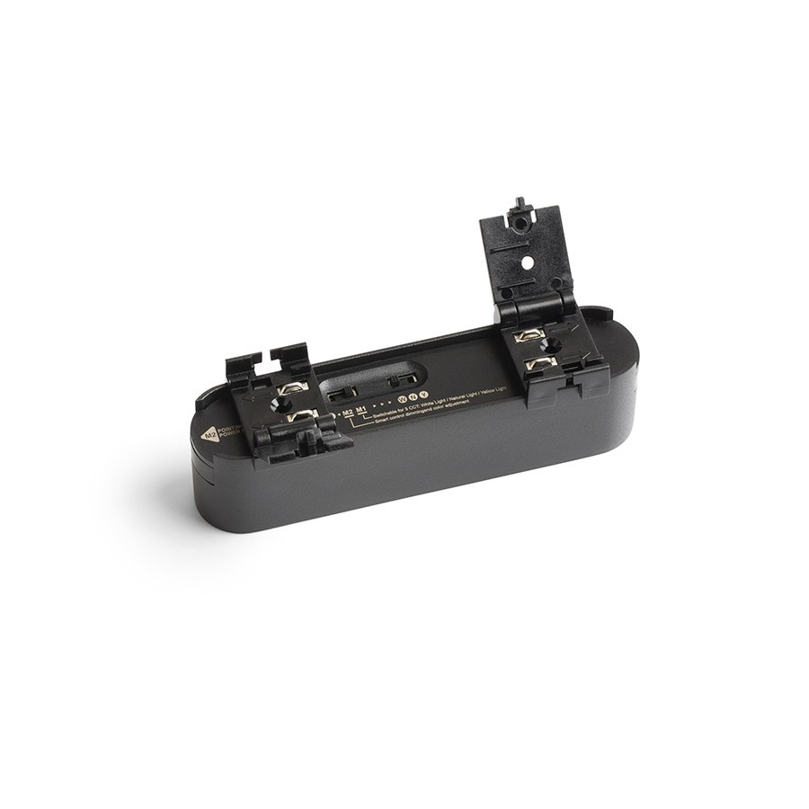 Clema conductiva pentru montarea luminilor pe banda textila WAVE 24V, WAVE clip conductiv negru 24=