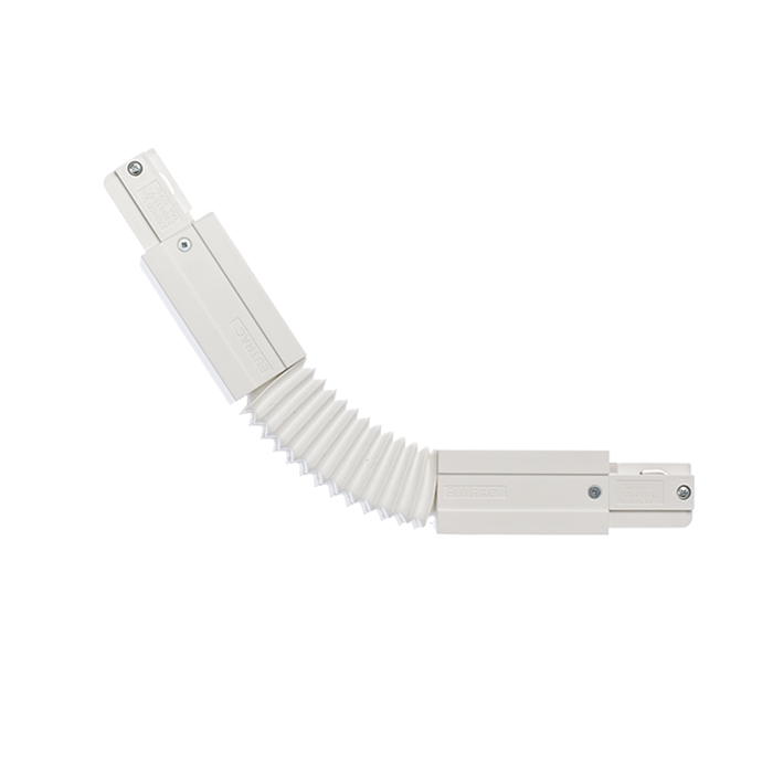 Conector conductibil flexibil pentru șină EUTRAC cu 3-circuite, EUTRAC alb 230V