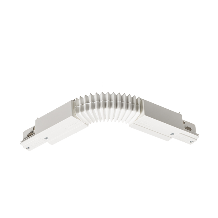 Conector conductibil flexibil pentru șină EUTRAC cu 3-circuite, EUTRAC alb 230V