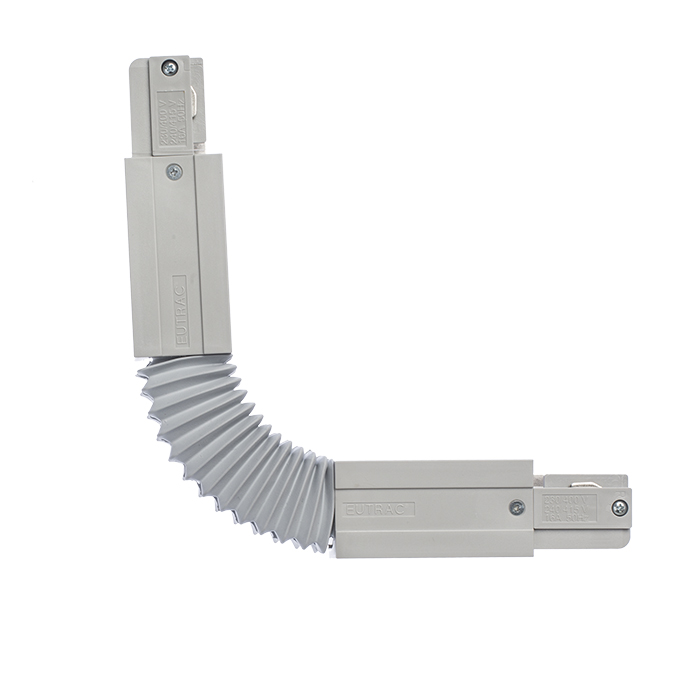 Conector conductibil flexibil pentru șină EUTRAC cu 3-circuite, EUTRAC gri argintiu 230V