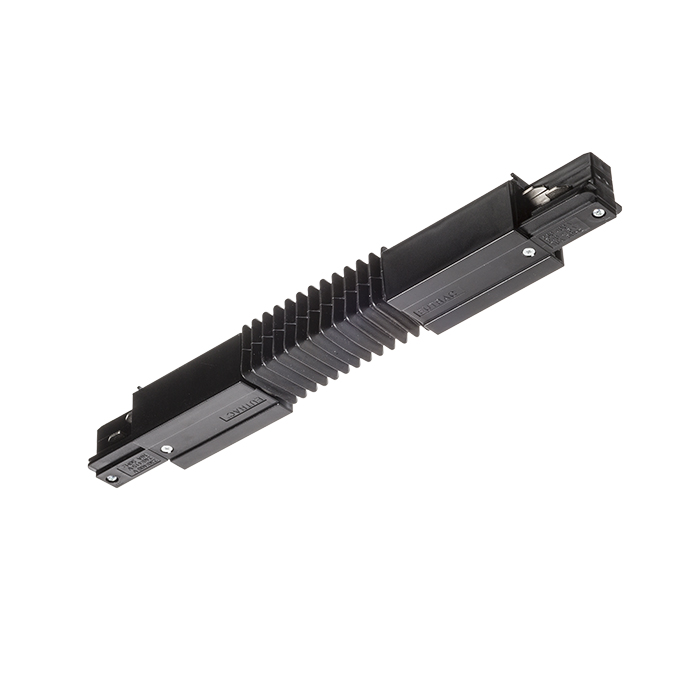 Conector conductibil flexibil pentru șină EUTRAC cu 3-circuite, EUTRAC negru 230V