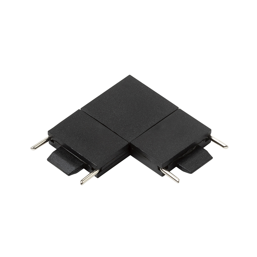 Conector in L pentru sistemul de cale VEGA 24V, VEGA L negru 24=