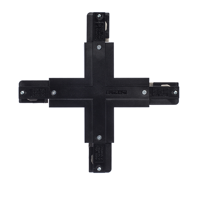 ConeCTOR-X cu sursă de alimentare pentru șina cu 3-circuite EUTRAC, EUTRAC X conector negru 230V