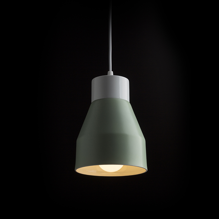 Corp de iluminat agăţat cu fasung E27, FRUTTI suspendat verde ceramic 230V LED 15W