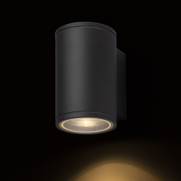 Corp de iluminat aluminiu de exterior pentru bec cu fasung GU10, LIZZI I de perete antracit 230V LED 8W IP54