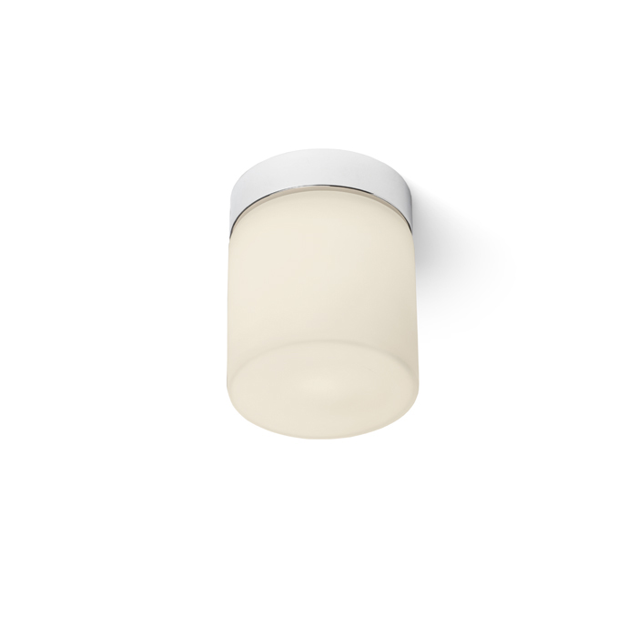 Corp de iluminat cilindric de tavan cu LED diode cu sticlă opală, ESICA CYL de crom 230V 6W IP44 3000K