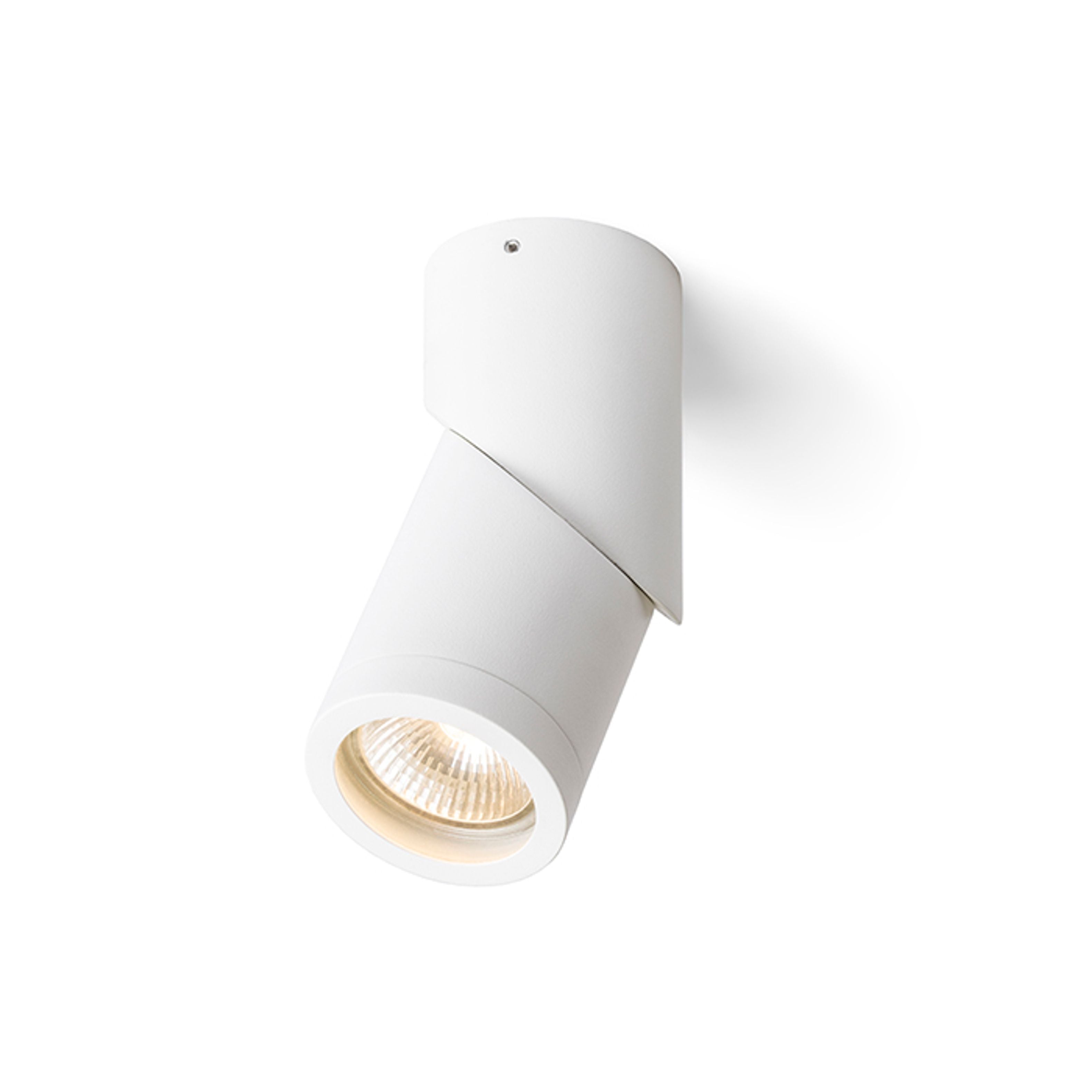 Corp de iluminat cilindric de tavan pentru bec reflector GU10 cu posibilitate de înclinare, SNAZZY alb 230V LED 8W