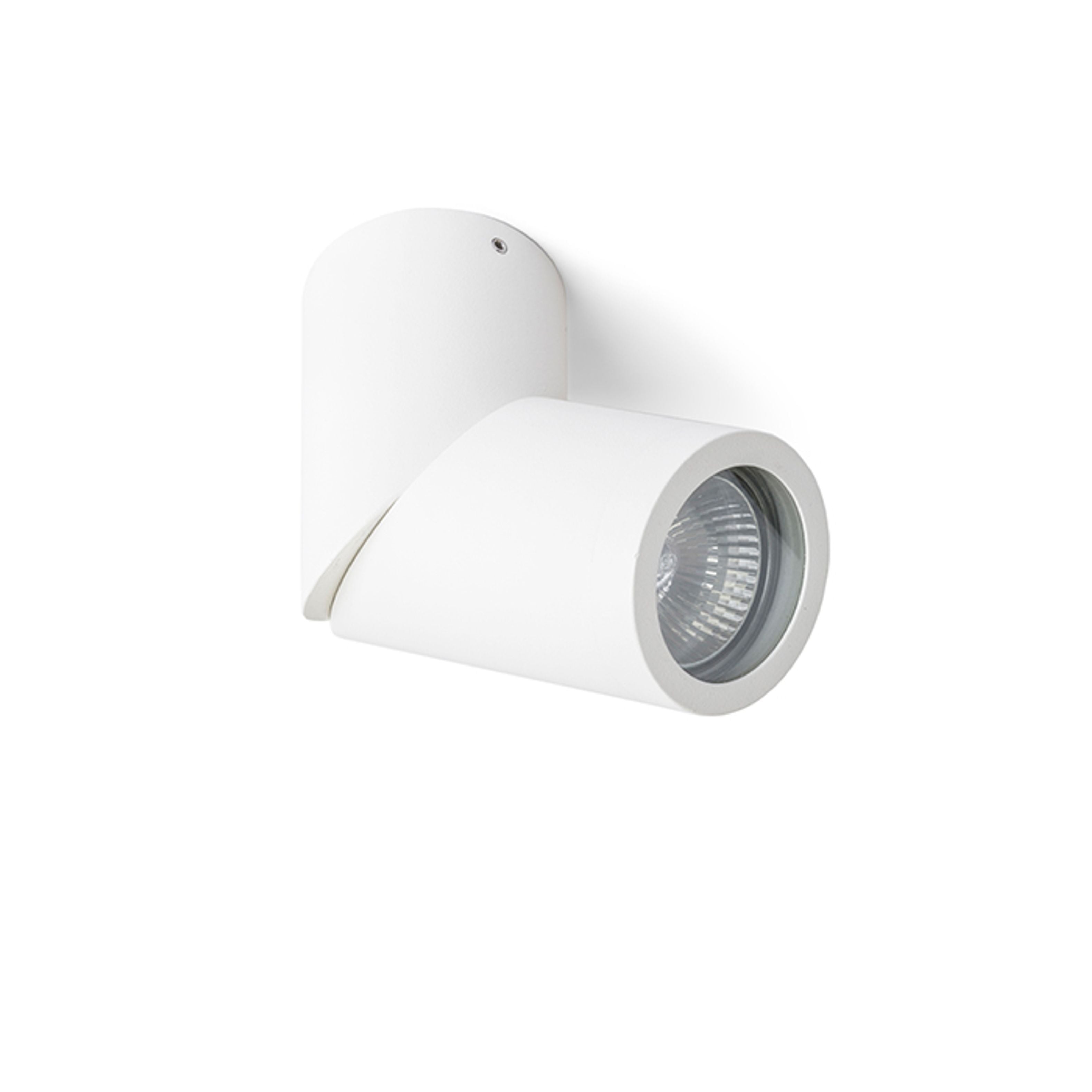 Corp de iluminat cilindric de tavan pentru bec reflector GU10 cu posibilitate de înclinare, SNAZZY alb 230V LED 8W