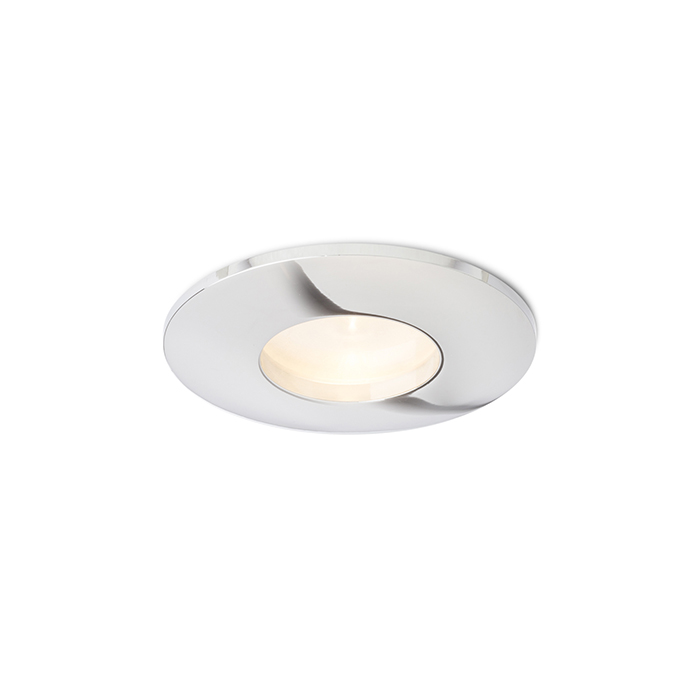 Corp de iluminat circular încastrat pentru tavan din gips-carton, bun pentru baie, cu fasung GU10, EQUA crom 230V 35W IP54