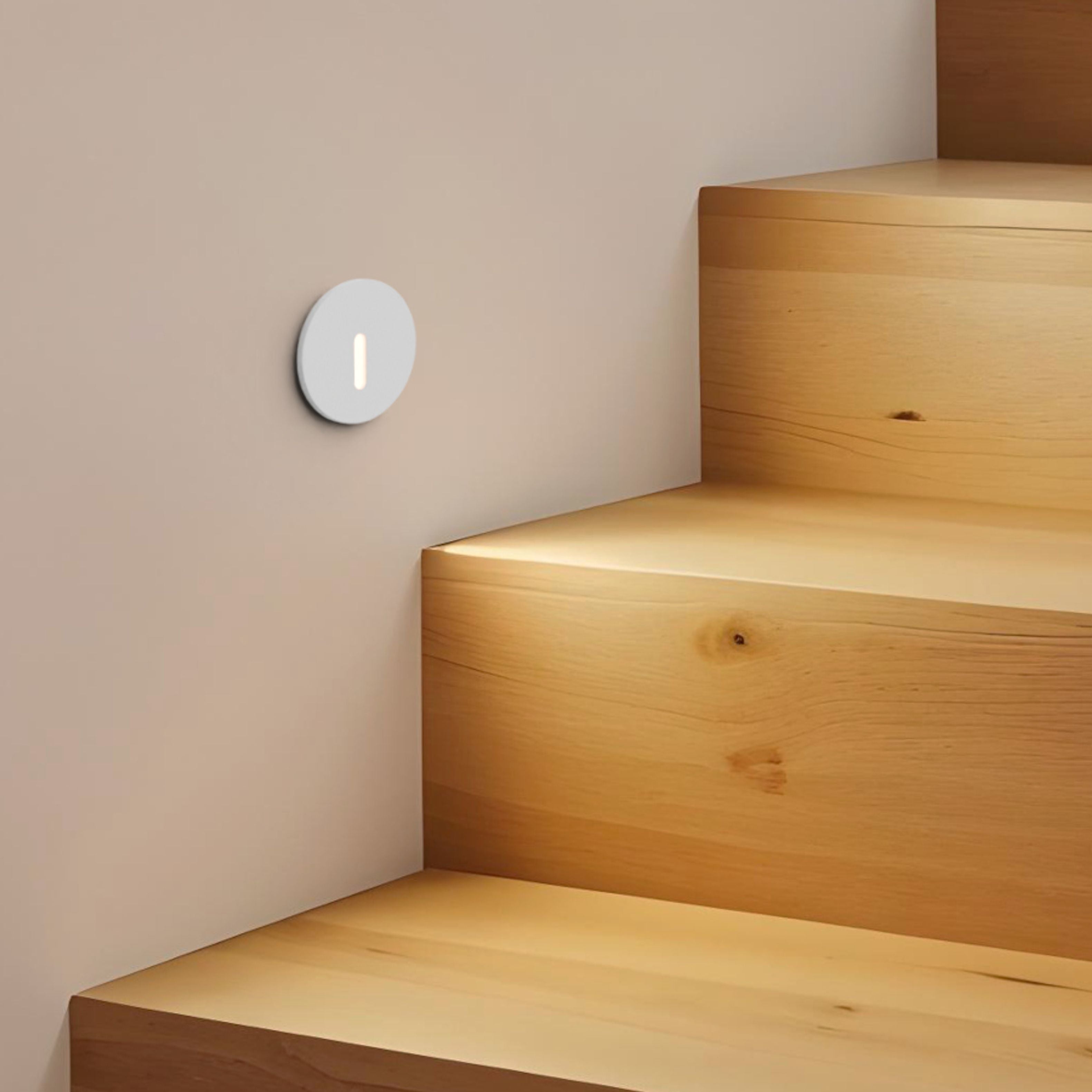Corp de iluminat circular LED încastrat de perete cu fascicul de lumină îngustă, IRIA R alb 230V 3W 10° 3000K