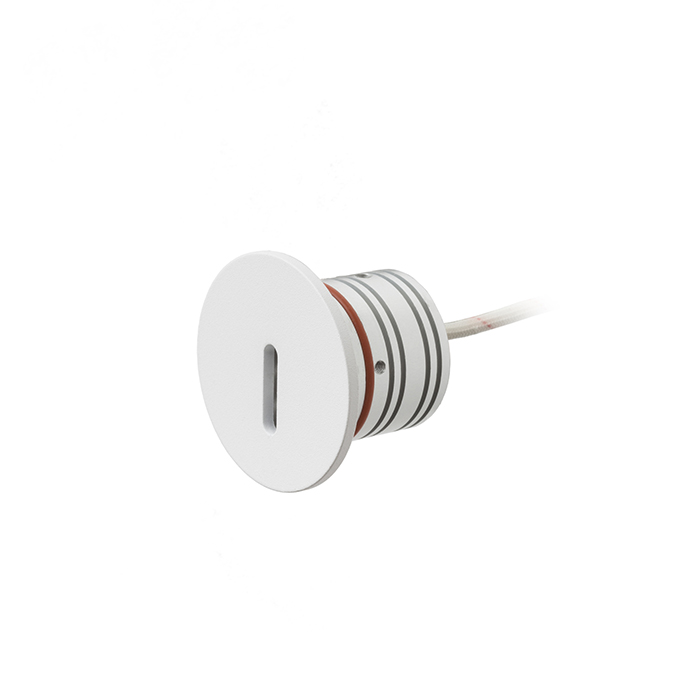 Corp de iluminat circular LED încastrat de perete cu fascicul de lumină îngustă, IRIA R alb 230V 3W 10° 3000K
