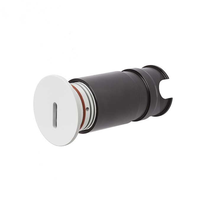 Corp de iluminat circular LED încastrat de perete cu fascicul de lumină îngustă, IRIA R alb 230V 3W 10° 3000K