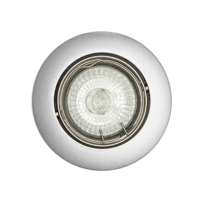 Corp de iluminat circular pentru tavan din gips-carton, cu înclinare, pentru fasung GU10, TOPIC R înclinabil nichel mat 230V LED 8W
