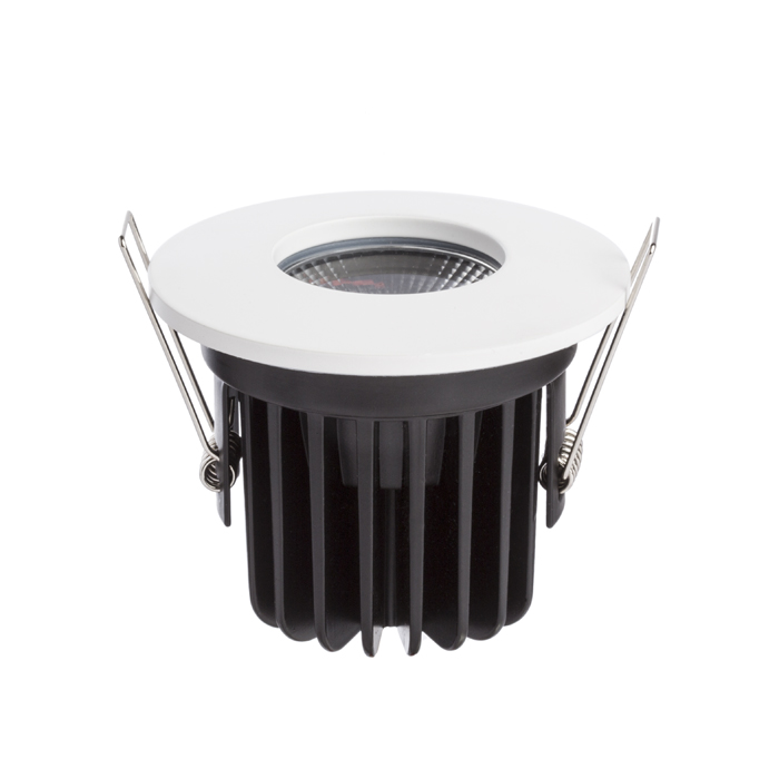 Corp de iluminat cu LED încastrat din aluminiu potrivit pentru medii umede în mai multe variante de WATERBOY R, alb, mat, 230V, 10W, 40°, IP65, 3000K