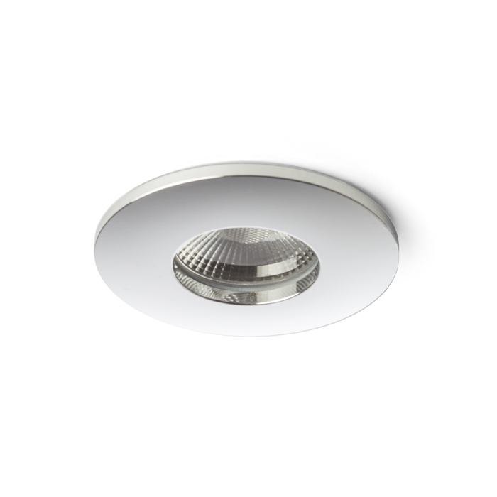 Corp de iluminat cu LED încastrat din aluminiu potrivit pentru medii umede în mai multe variante de, WATERBOY R crom 230V 10W 40° IP65 3000K