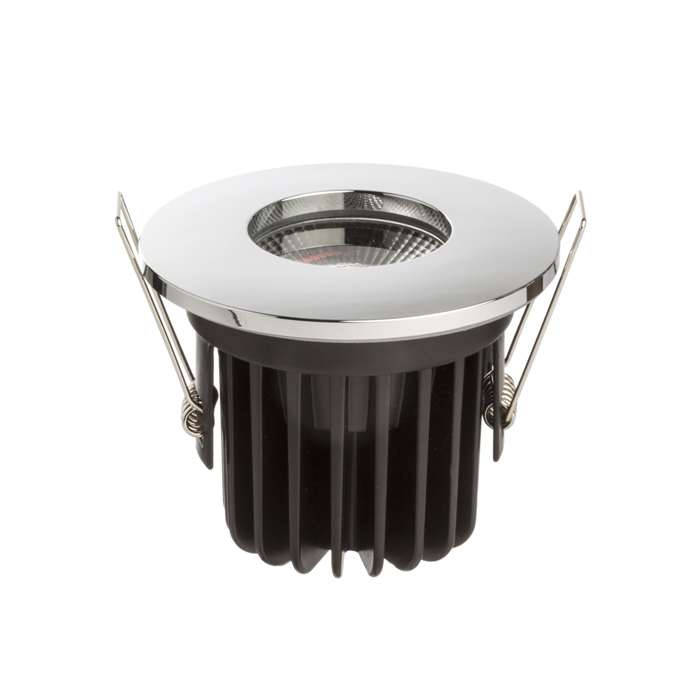 Corp de iluminat cu LED încastrat din aluminiu potrivit pentru medii umede în mai multe variante de, WATERBOY R crom 230V 10W 40° IP65 3000K