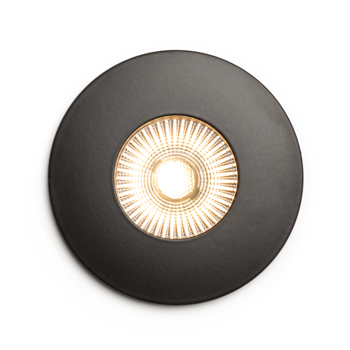 Corp de iluminat cu LED încastrat din aluminiu potrivit pentru medii umede în mai multe variante de, WATERBOY R negru mat 230V 10W 40° IP65 3000K